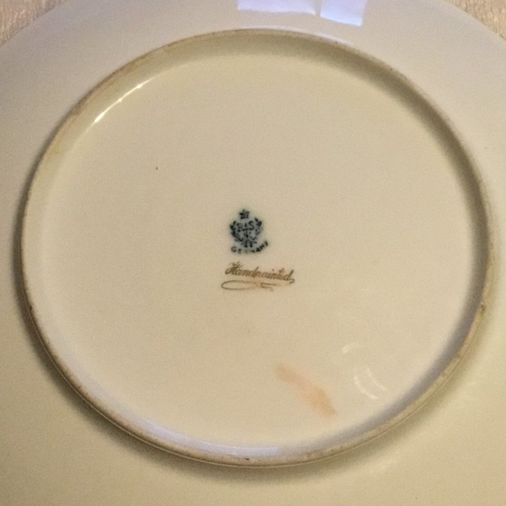 Antique R.S. Germany hand-painted porcelain plate - Picture 7 of 8